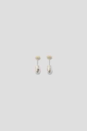 BABY ROSE stud earrings in creamy enamel