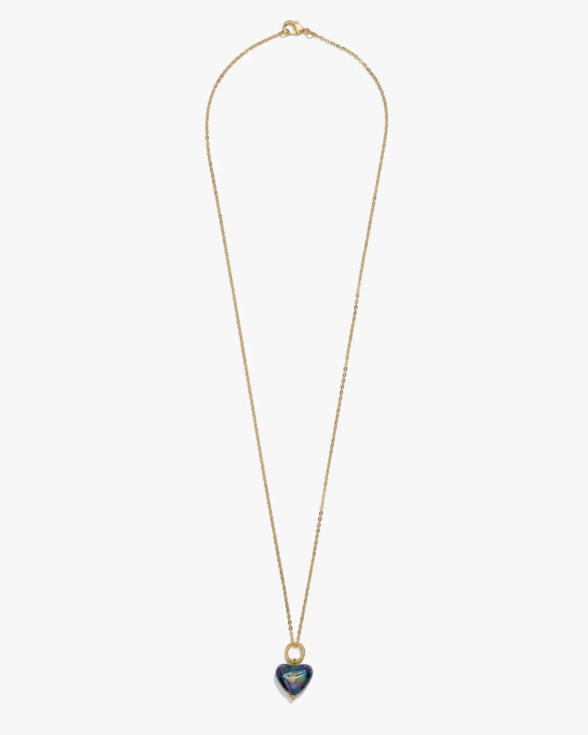 SKARB pendant with a small blue heart on a chain