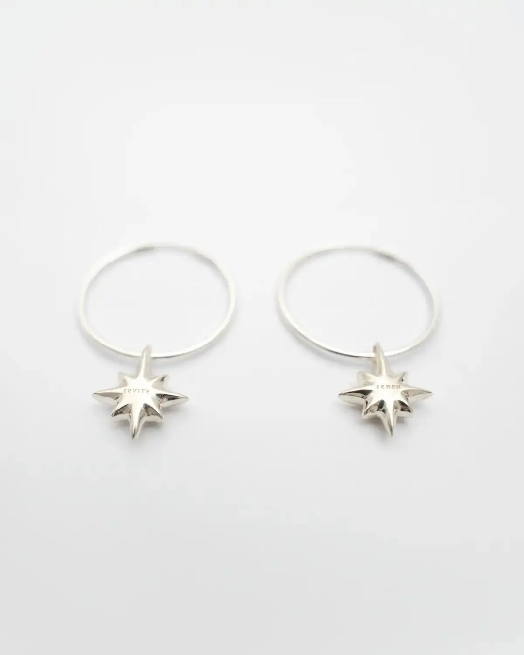 Drimota Earrings in Silver Stars Shape