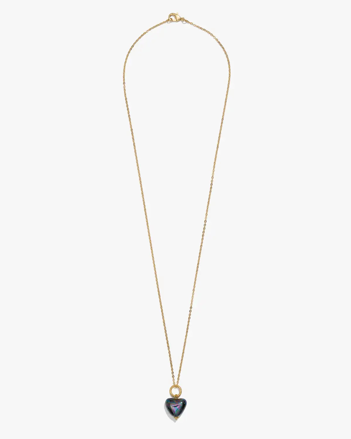 SKARB pendant with a small black heart on a chain