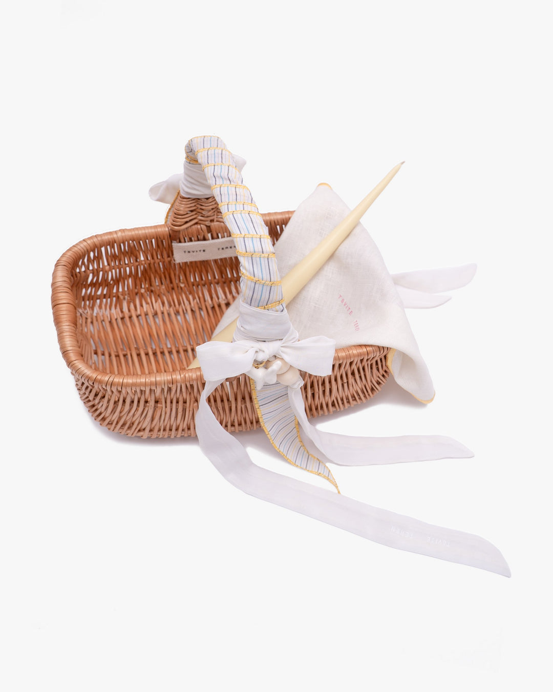 Великодній кошик KOLO середній з білими стрічками