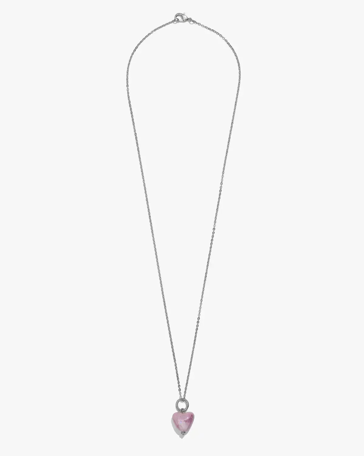 SKARB pendant with a small lilac heart on a chain