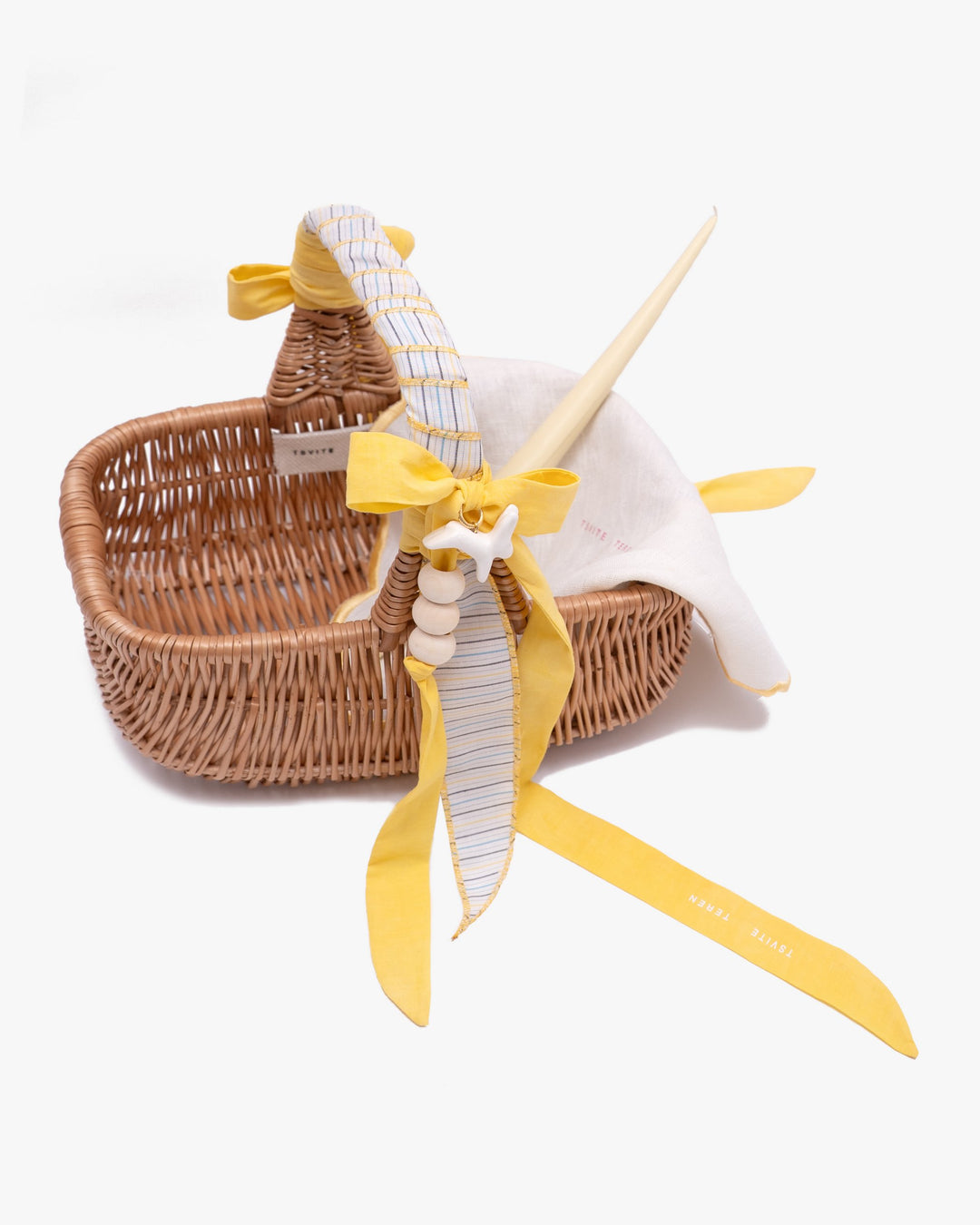 Великодній кошик KOLO середній з жовтими стрічками