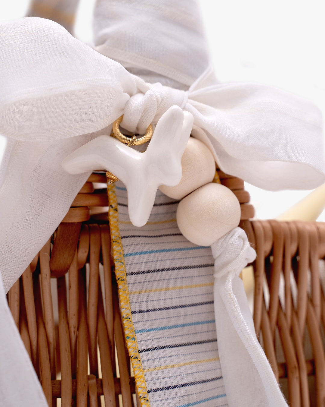 Великодній кошик KOLO великий з жовтими стрічками