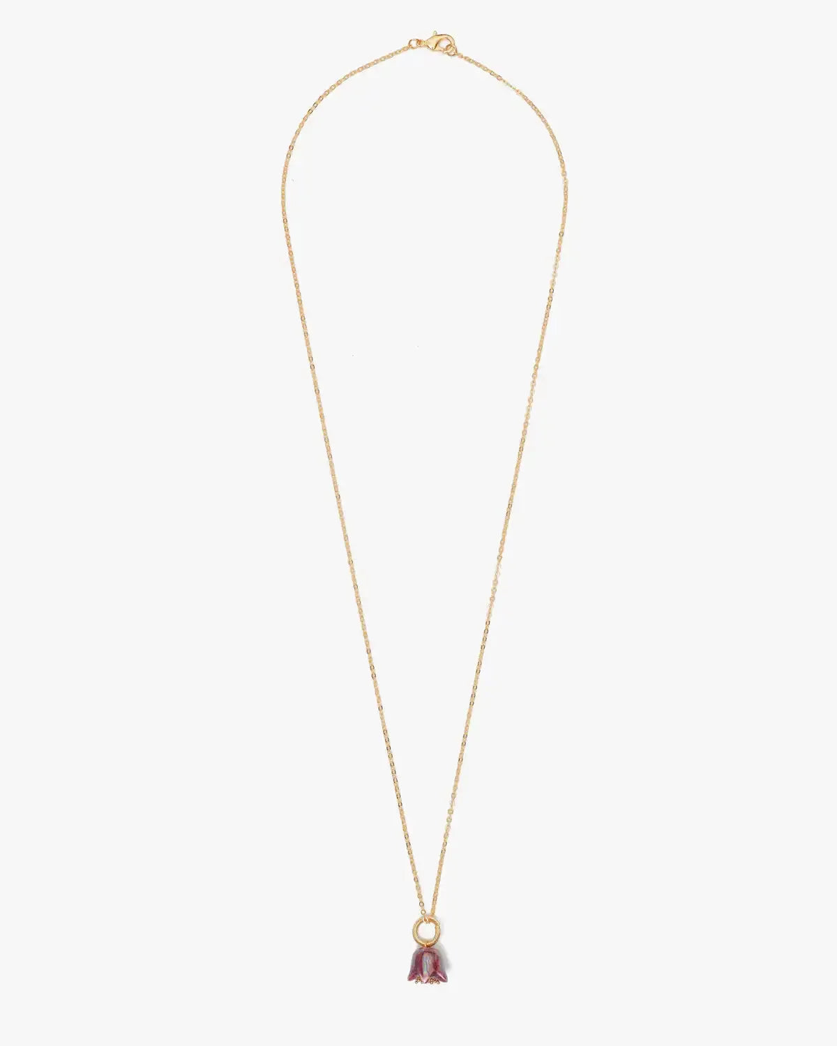 Polysk Small Burgundy Bellflower Pendant