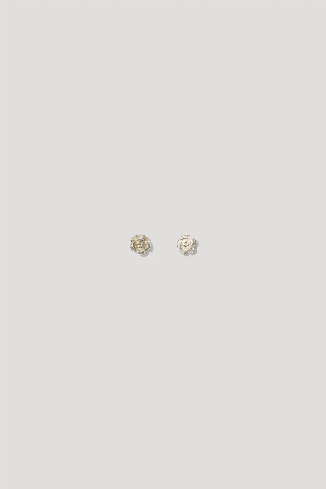 BABY ROSE stud earrings in creamy enamel