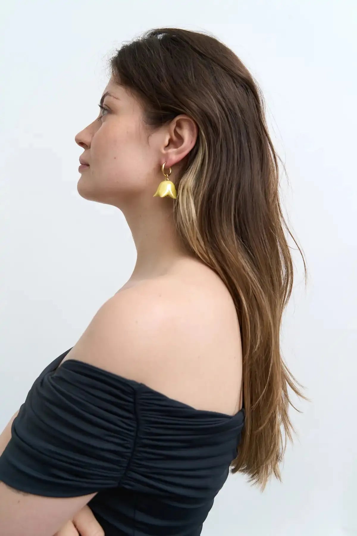 Polysk Bellflower Yellow Single Earring