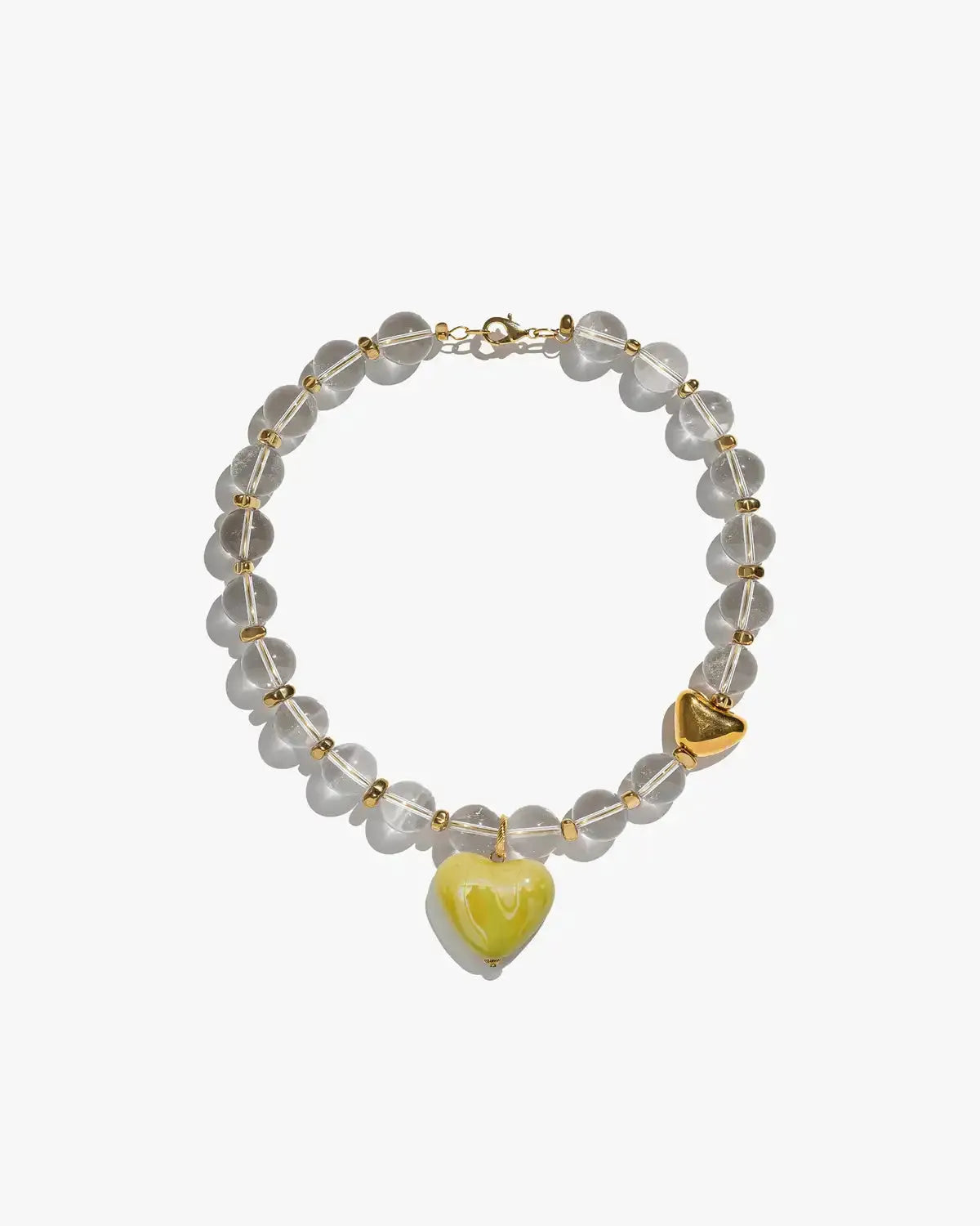 SKARB necklace with crystal and yellow heart