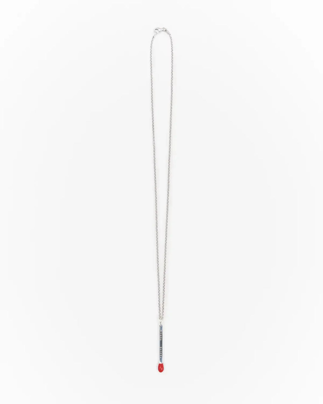 Підвіс 6.674 у формі срібного сірника з червоною емаллю