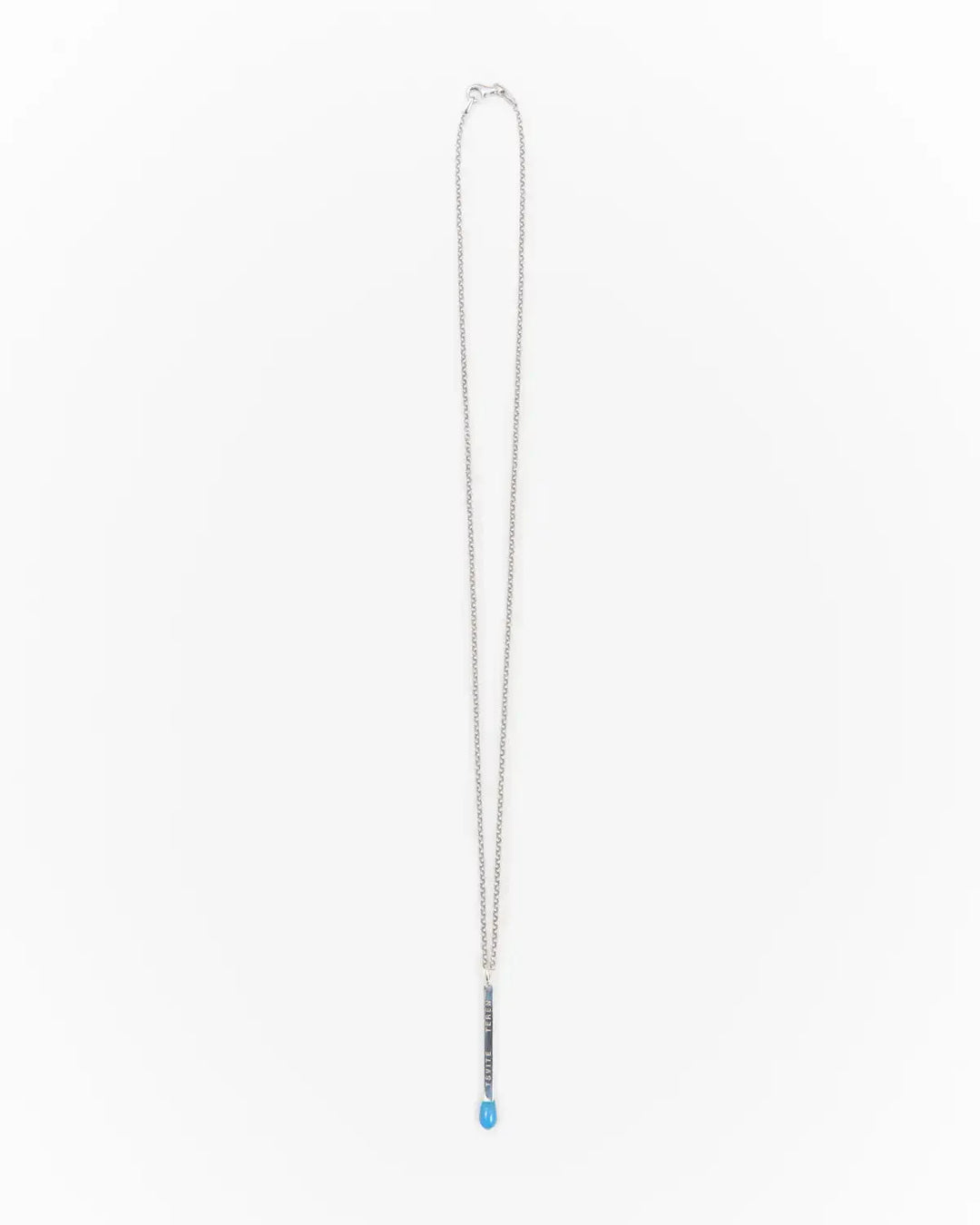 Підвіс 6.674 у формі срібного сірника з блакитною емаллю