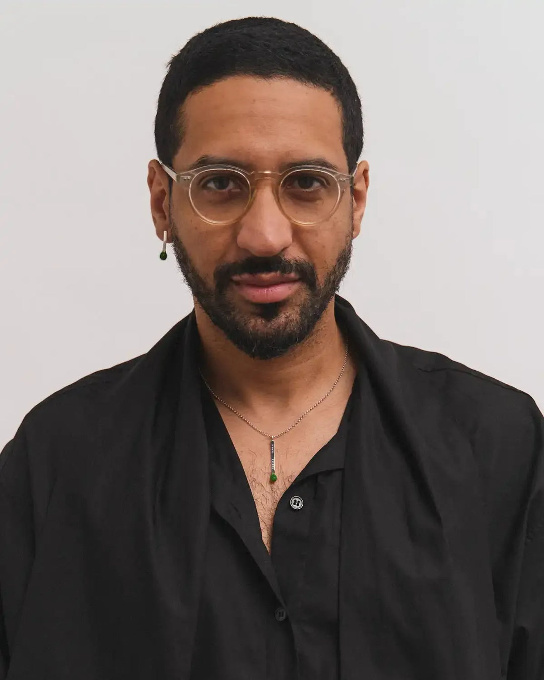 Підвіс 6.674 у формі срібного сірника з зеленою емаллю