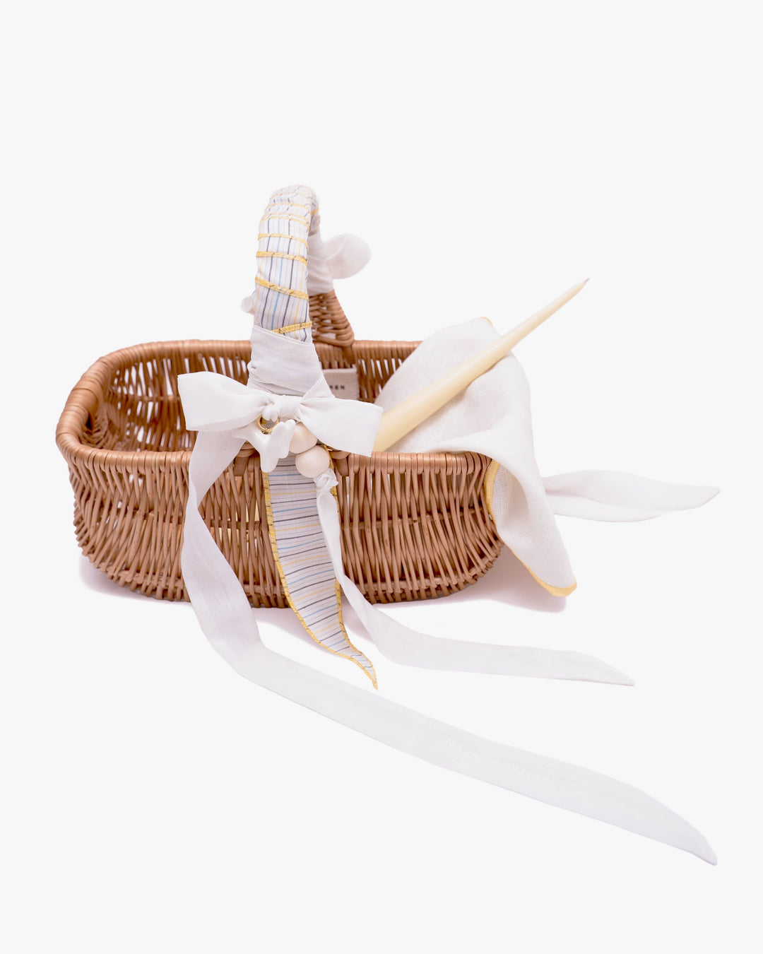 Великодній кошик KOLO середній з білими стрічками