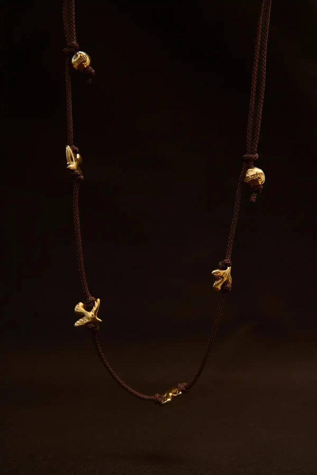 Era Necklace with Gold-Plated Silver Birds