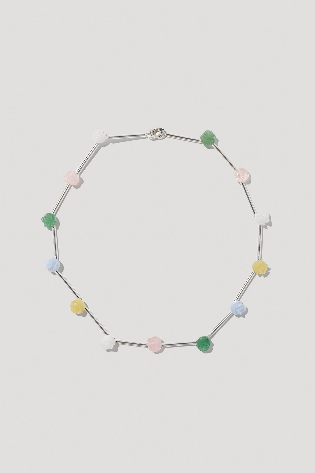 ROSARIUM multi-color silver necklace