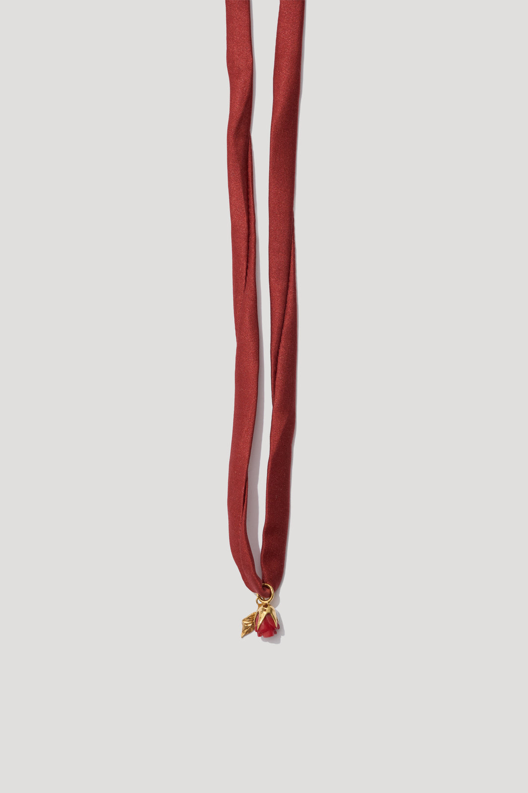 ROSARIUM red gold-plated pendant with ribbons