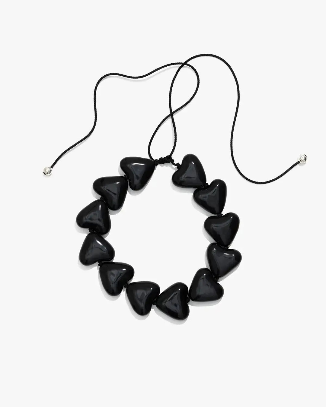 Кольє AURA з чорними порцеляновими серцями