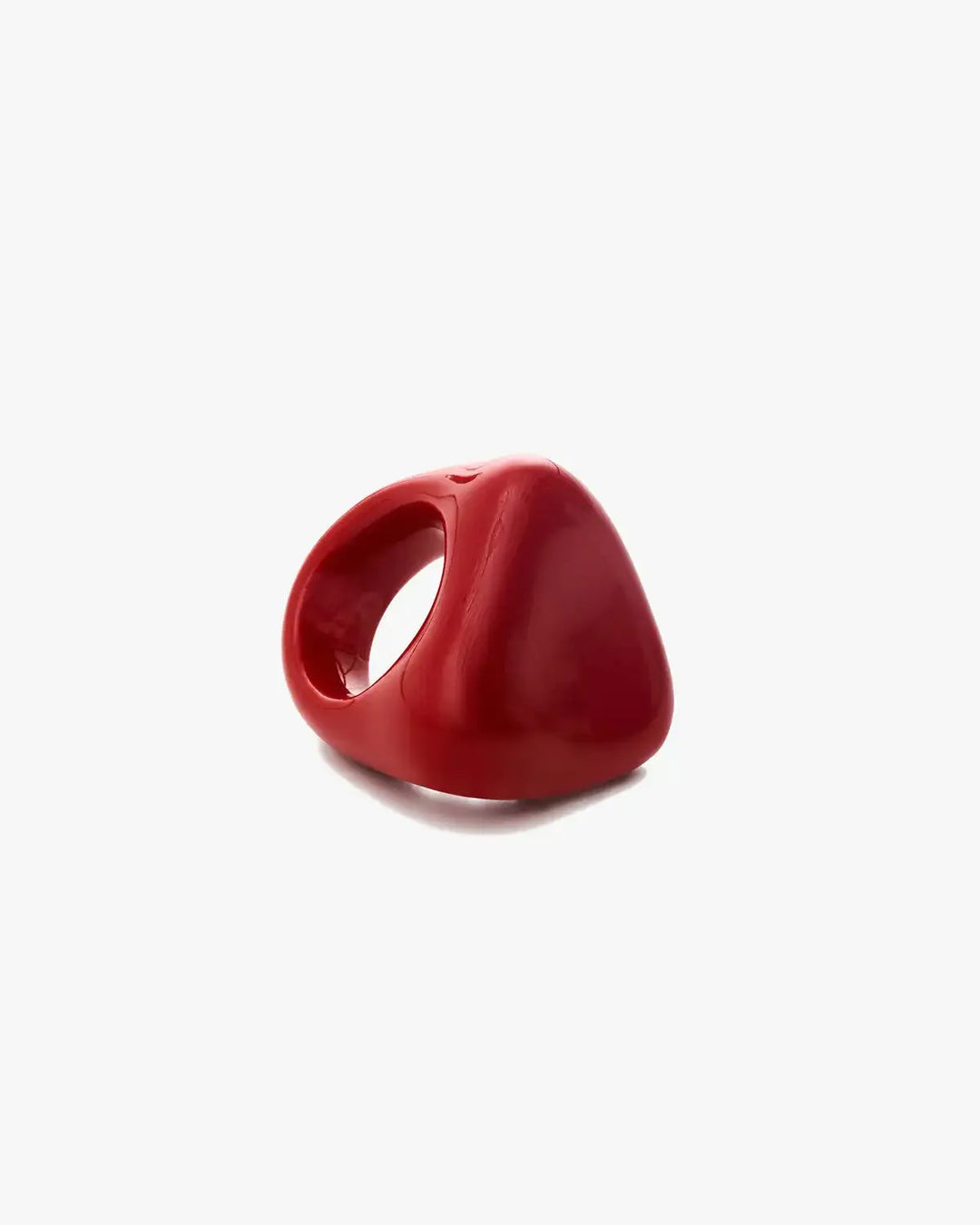 Aura Red Heart-Shaped Ring