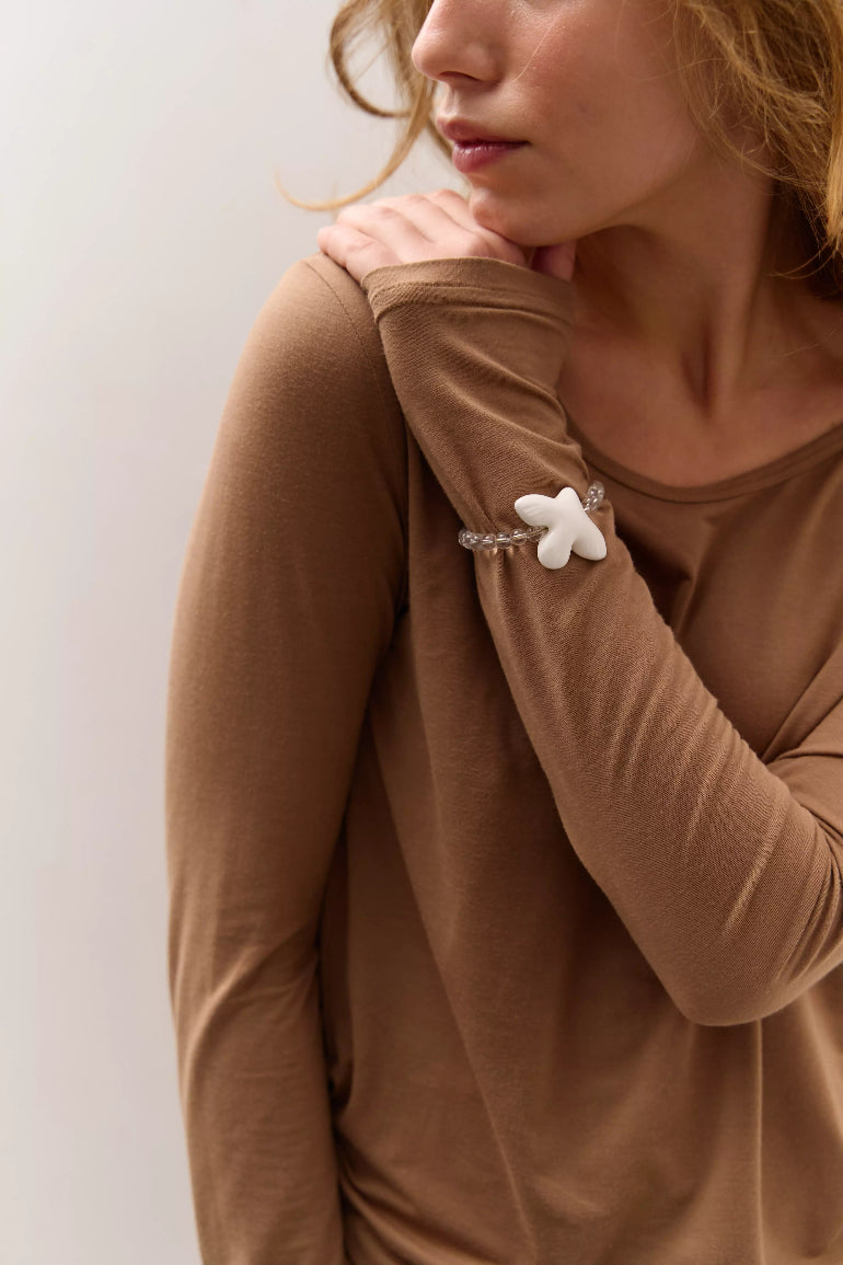 браслет цвіте терен з плташкою і кришталем