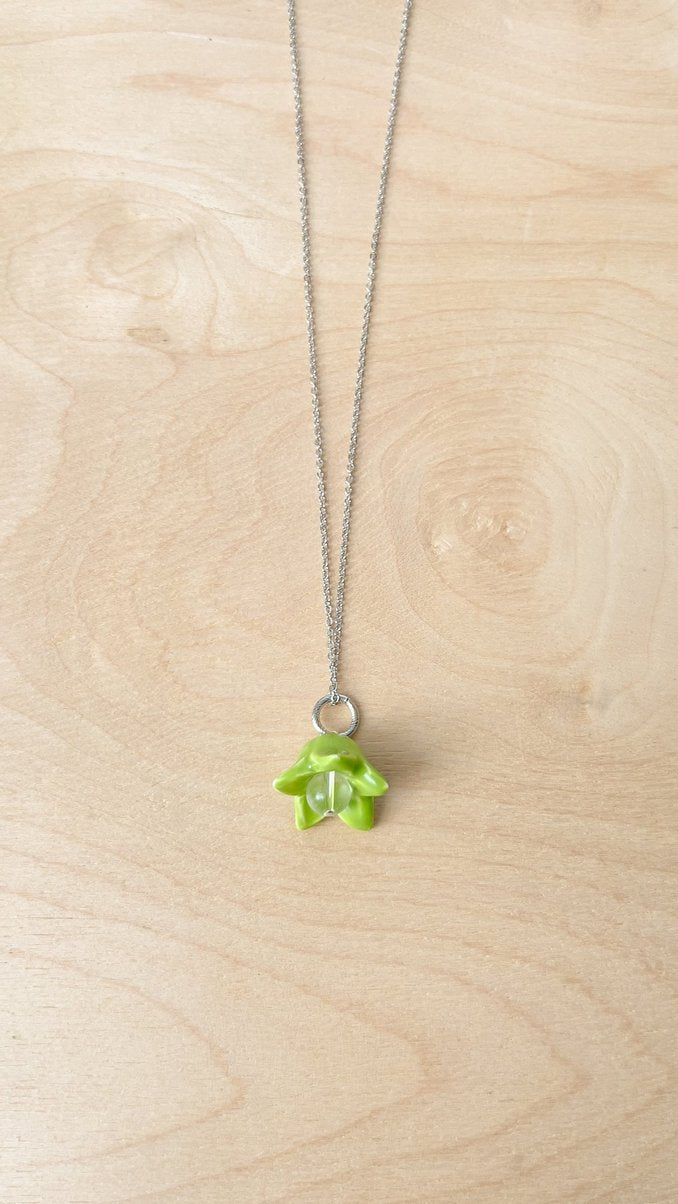 Підвіс POLYSK дзвоник зелений НЕ ЛЮСТРОВИЙ на ланцюжку (BF)