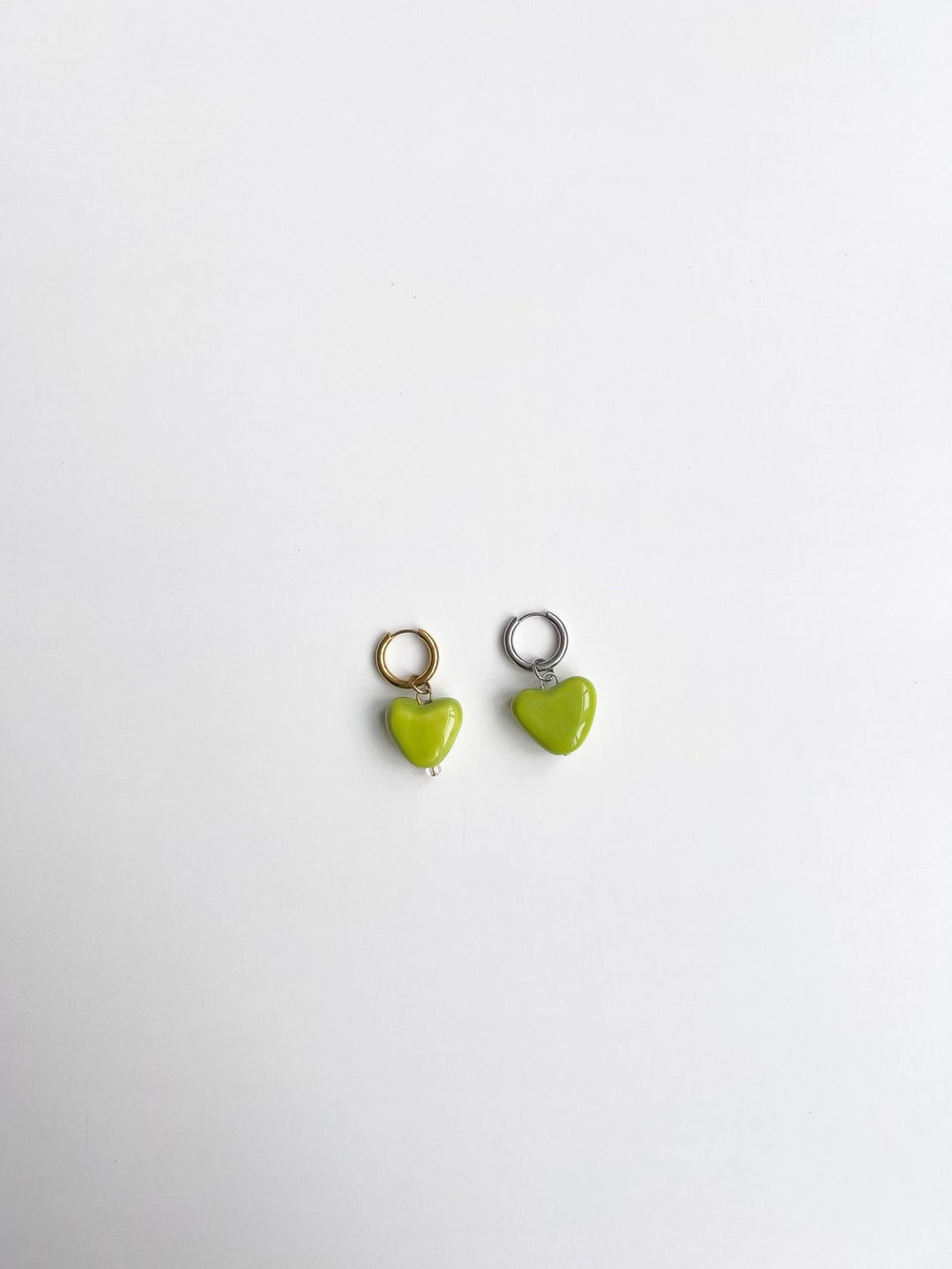 Моносережка SKARB мале серце зелене НЕ ЛЮСТРОВА  (BF)