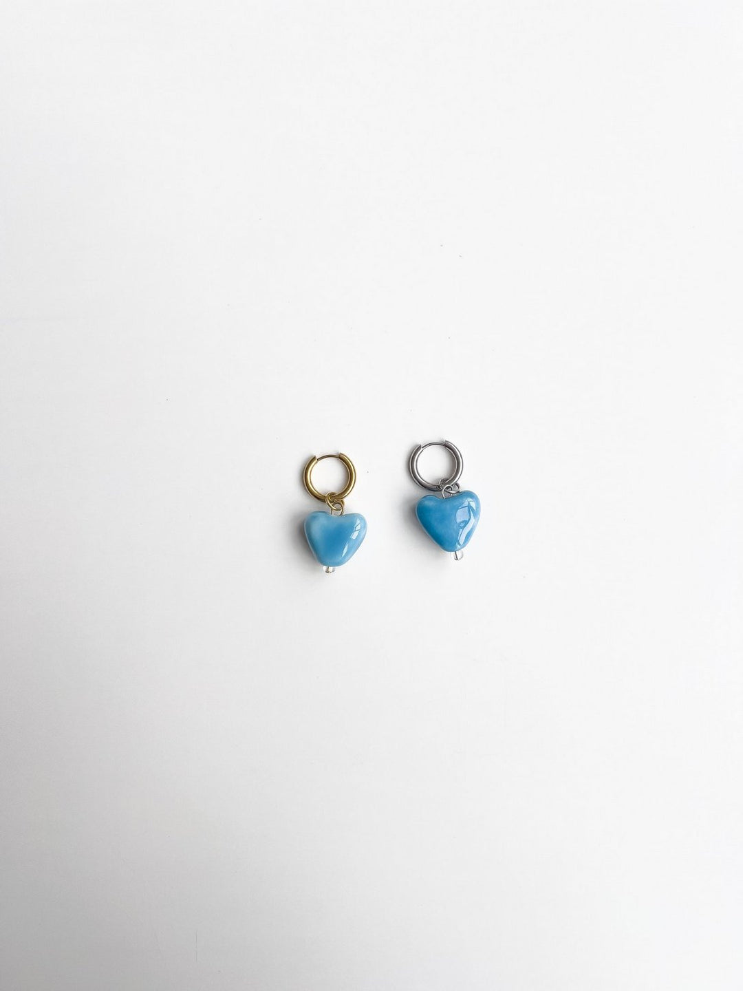 Моносережка SKARB мале серце блакитне НЕ ЛЮСТРОВА (BF)