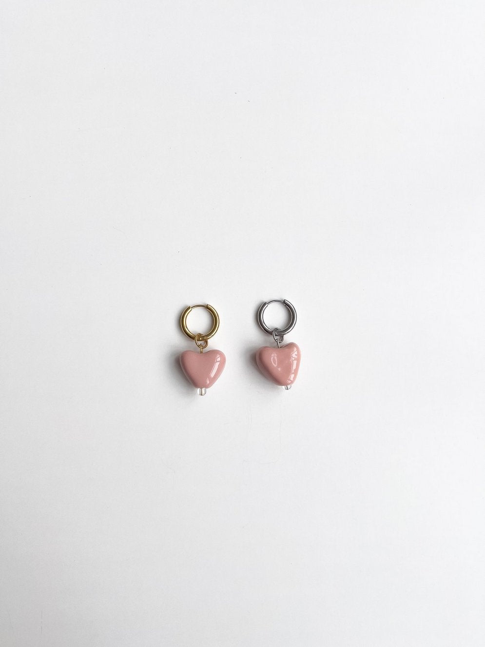 Моносережка SKARB мале серце рожеве НЕ ЛЮСТРОВА (BF)