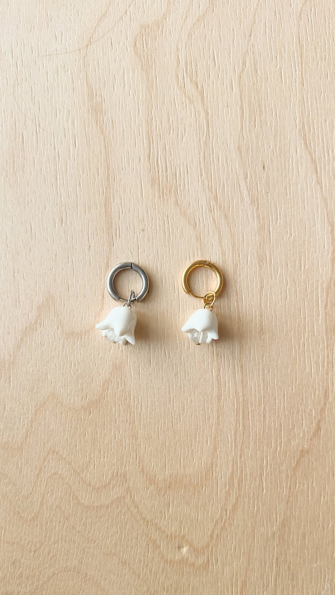 Моносережка POLYSK малий дзвоник білий ЛЮСТРОВИЙ з кришталем (BF)