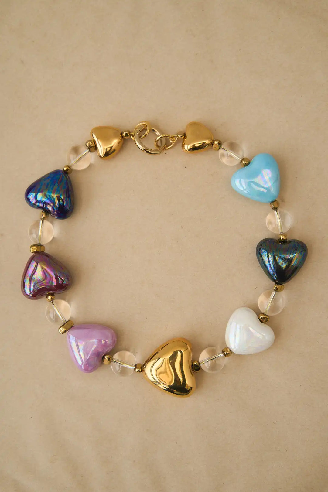Skarb Necklace with Rock Crystal and Hearts