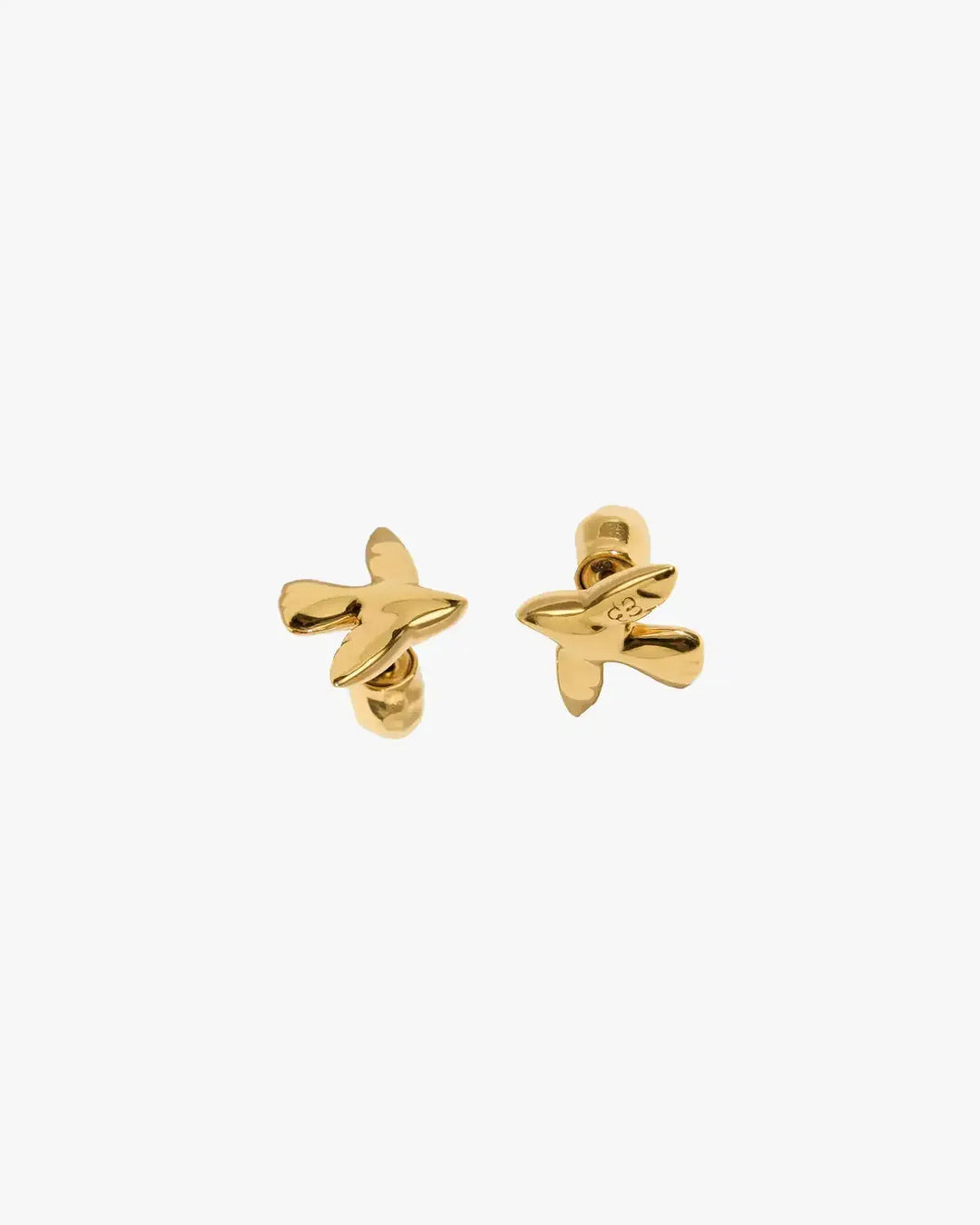 Era Earrings in Gold-Plated Silver Birds Shape
