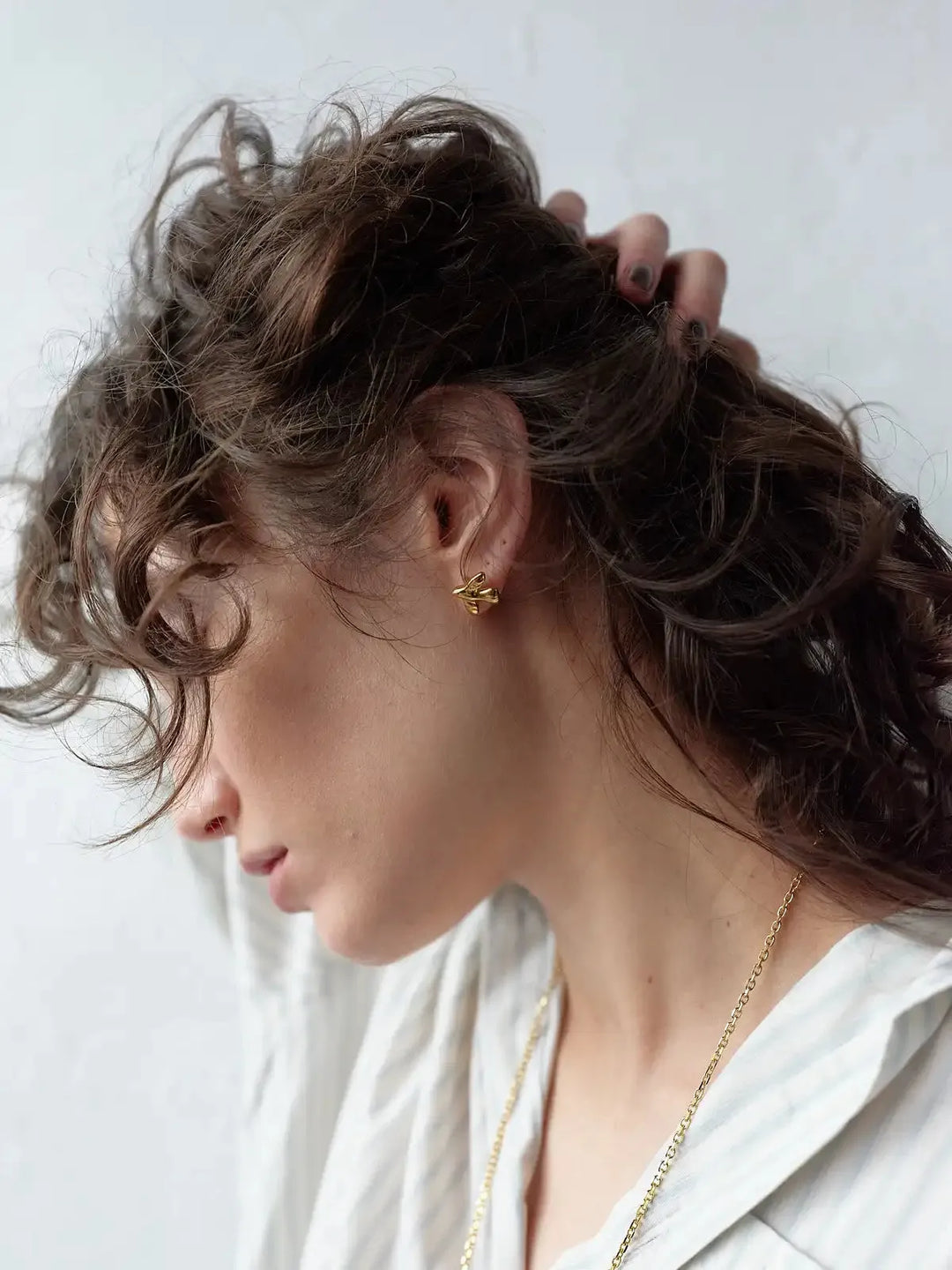 Era Earrings in Gold-Plated Silver Birds Shape