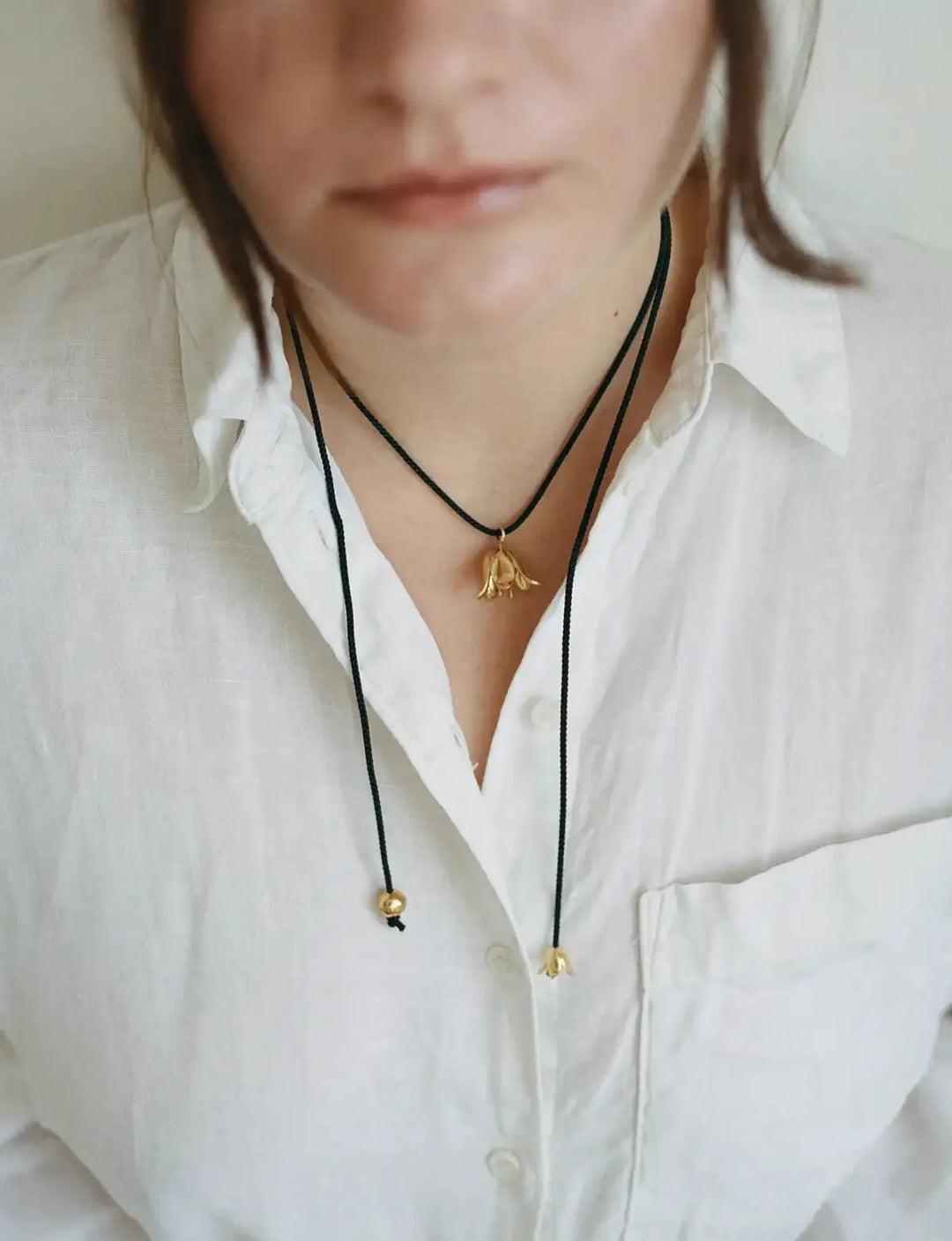 Era Necklace with Gold-Plated Silver Bellflower