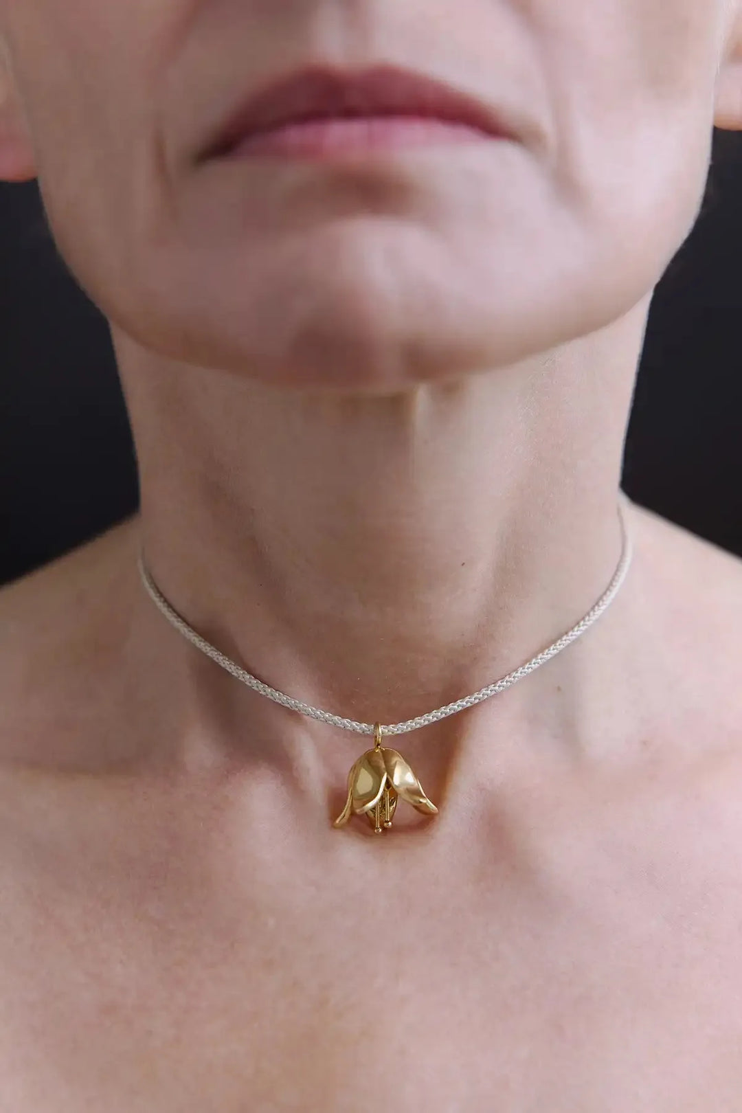 Era Necklace with Gold-Plated Silver Bellflower