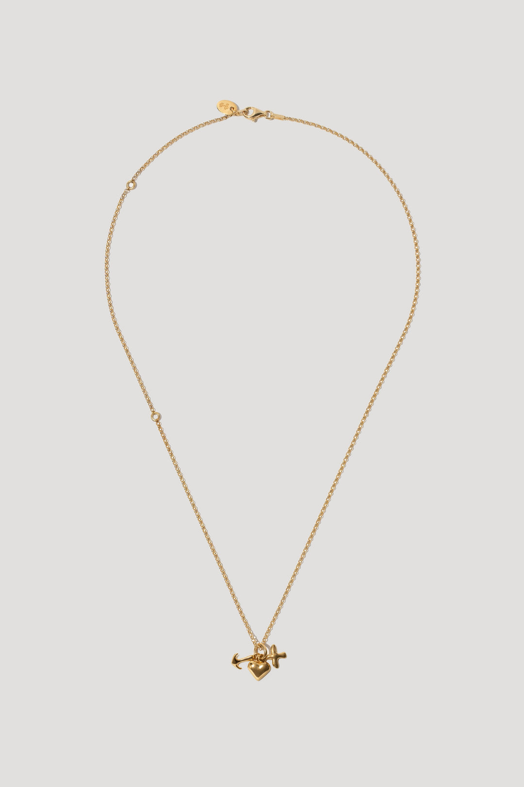 FREEDOM HOPE LOVE gold-plated pendant