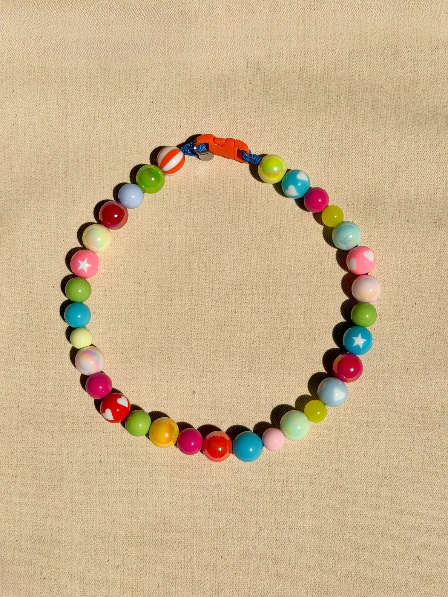 FIZZY couloured dog necklace