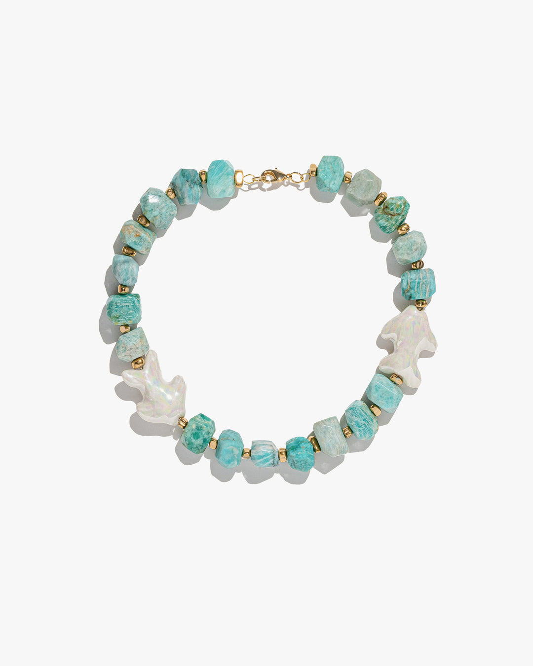 Кольє KHVYLI з амазонітом та двома рибами