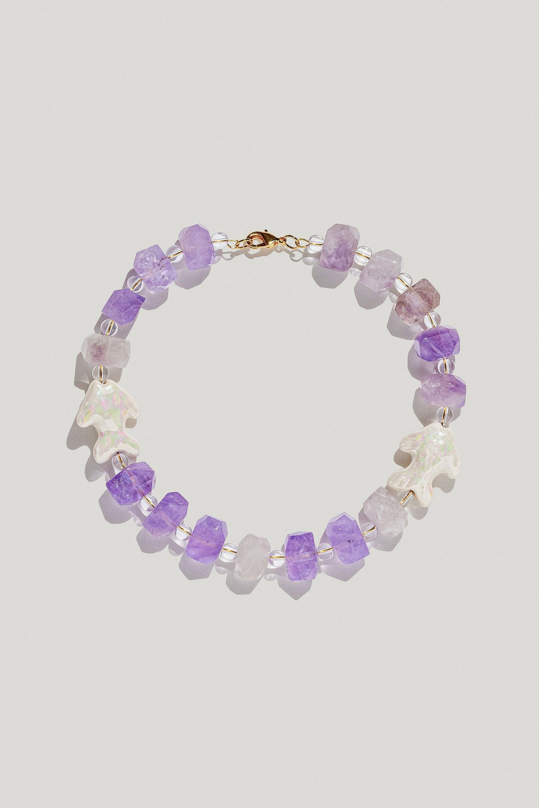 Кольє KHVYLI з аметистом та двома рибами