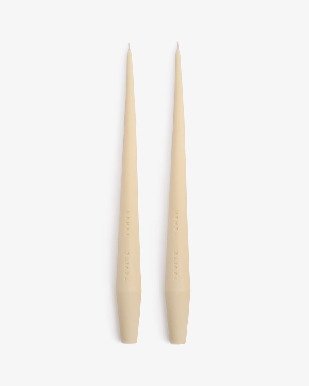 KOLO set of two cream-colored beeswax candles