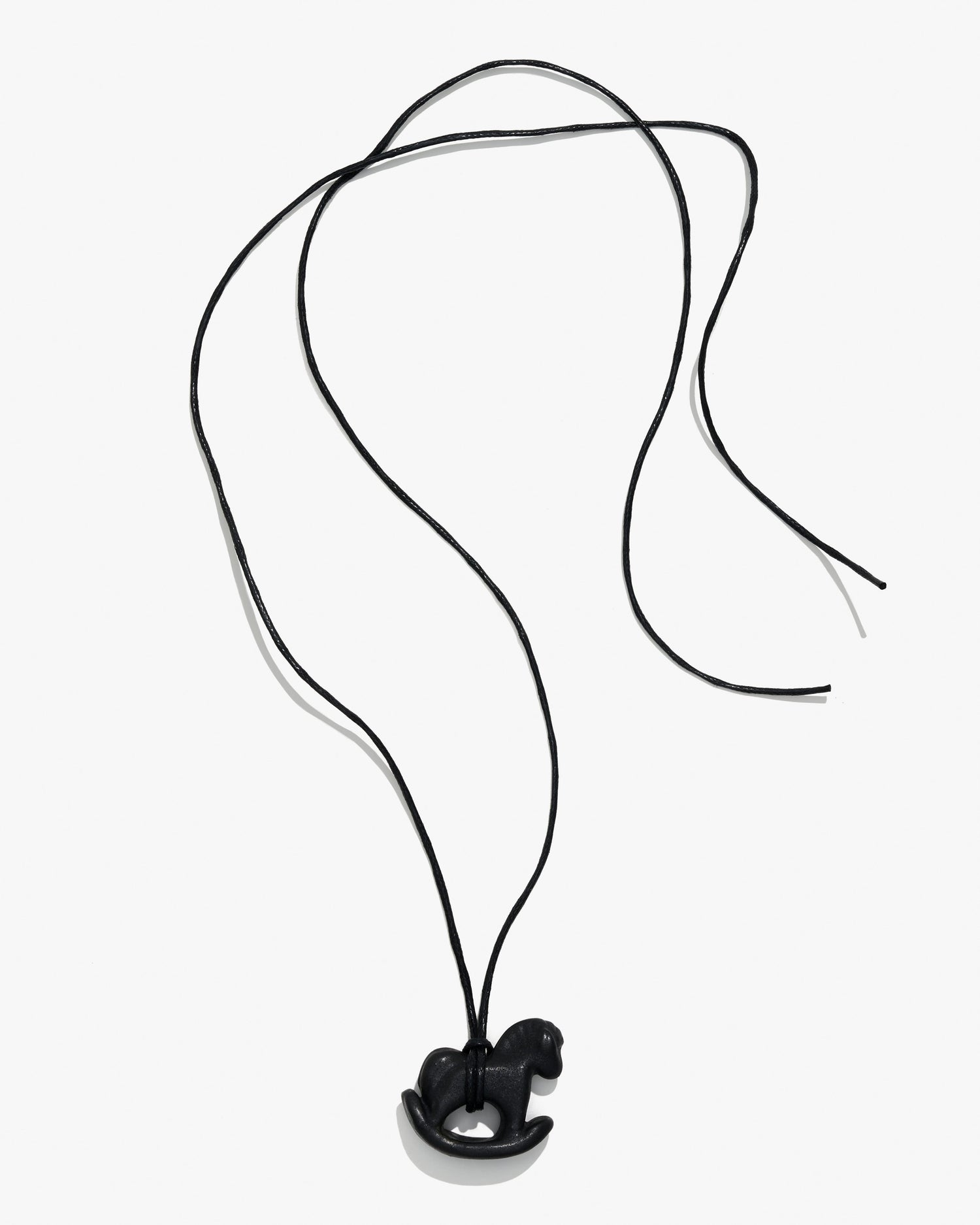 Liuli Black Rocking Horse Pendant