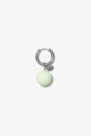 MEADOW single earring in mint color with silver fittings