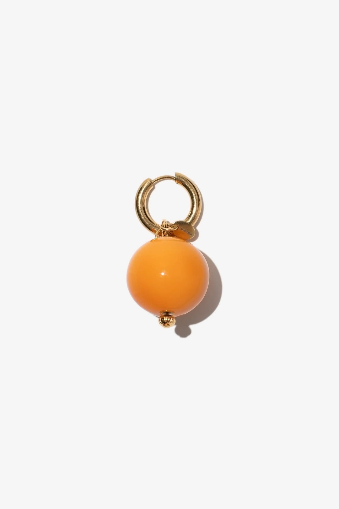 Mono-boucle d'oreille MEADOW orange avec fermoirs dorés