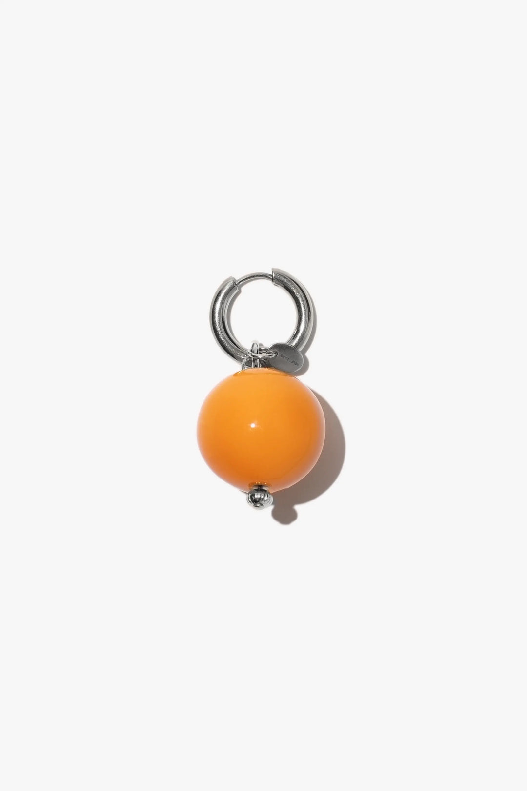 MEADOW single earring in orange color with silver fittings