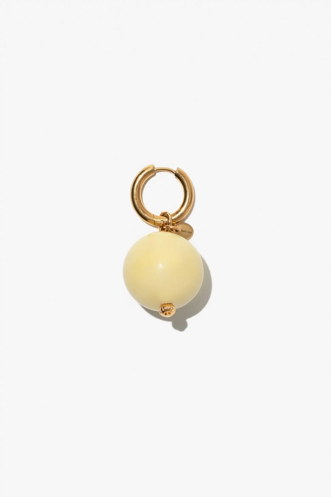 Mono-boucle d'oreille MEADOW jaune avec fermoirs dorés