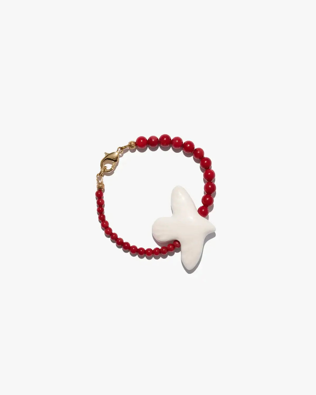 Myrni Bracelet with Two Types of Corals and Bird