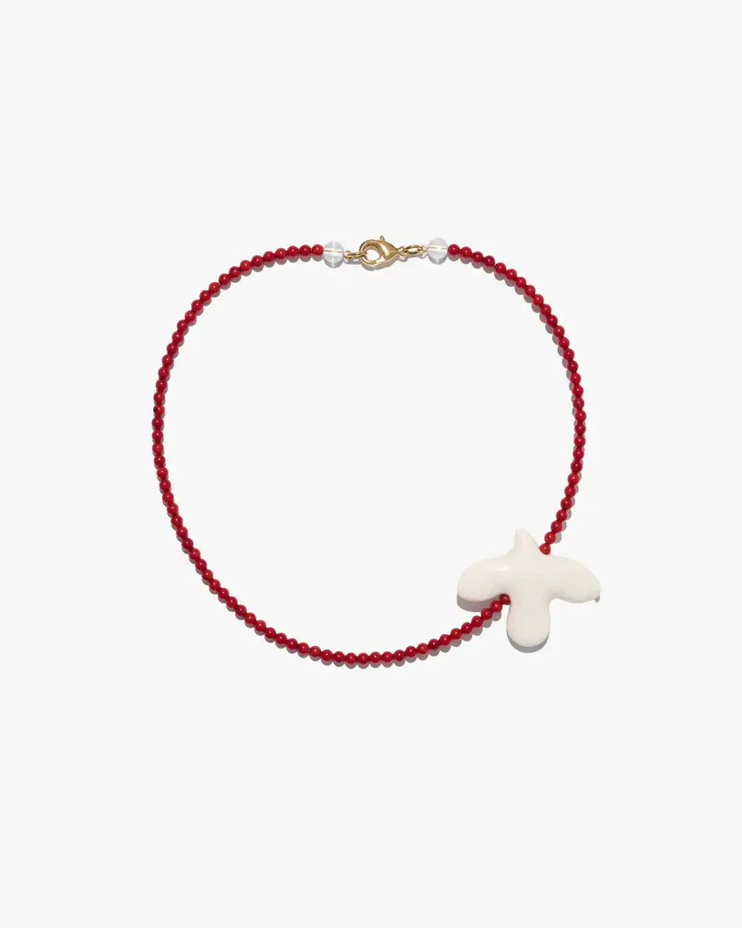 Кольє MYRNI з дрібними коралами та пташкою