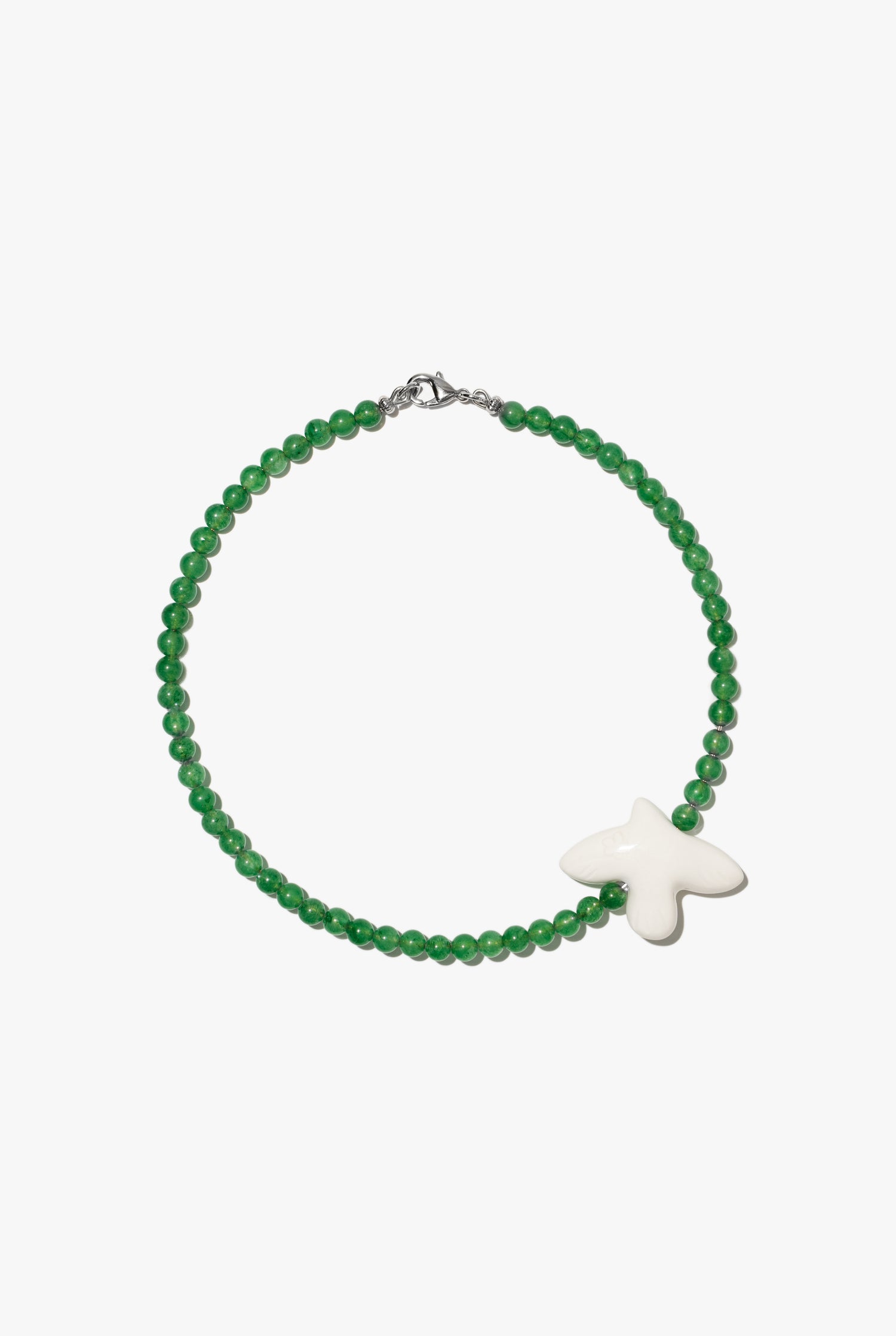 MYRNI necklace with jade and bird