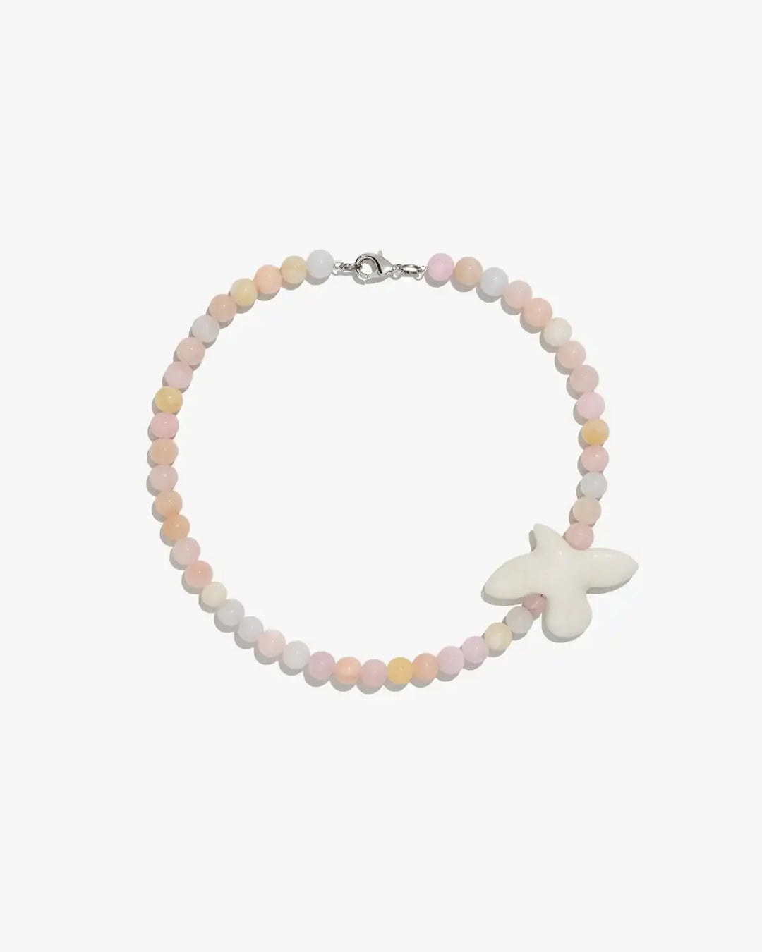 Кольє MYRNI з різнокольоровим кварцем і пташкою