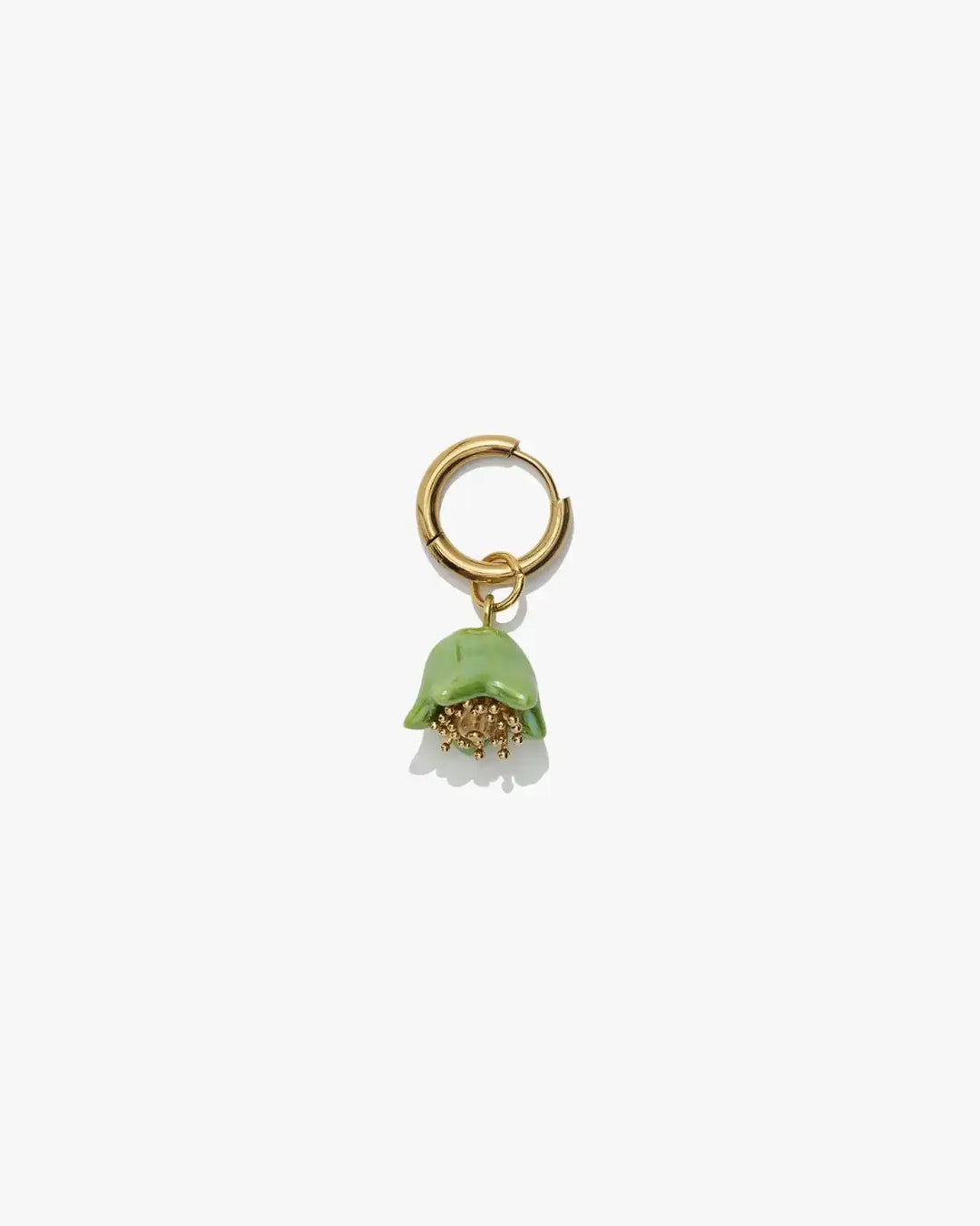 Polysk Small Bellflower Green Single Earring