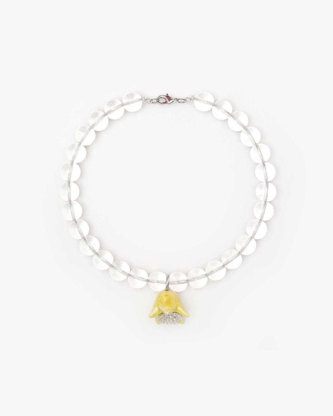 Кольє POLYSK з кришталем та жовтим великим дзвоном