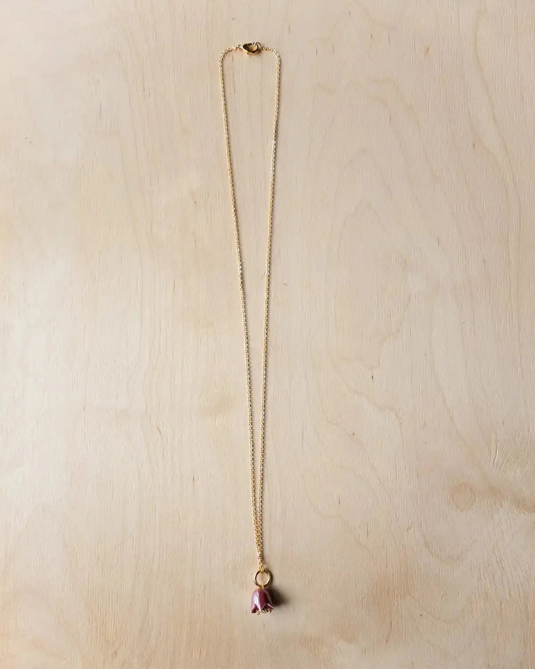 Polysk Small Burgundy Bellflower Pendant