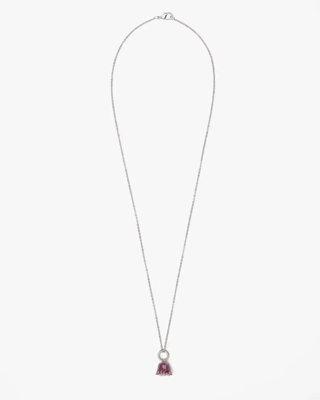 Polysk Small Burgundy Bellflower Pendant